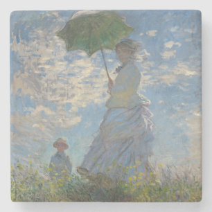 Woman with a Parasol - Madame Monet and Her Son Stone Coaster