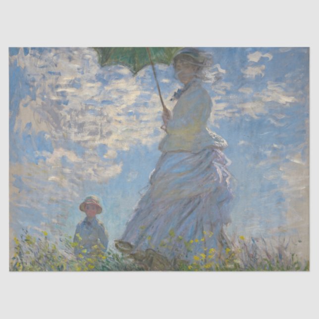 Woman with a Parasol - Madame Monet and Her Son Tissue Paper (Front)