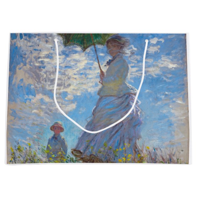 Woman with a Parasol, Monet Large Gift Bag (Front)
