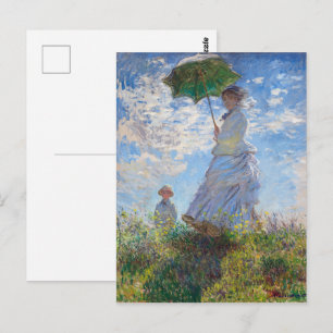Woman with a Parasol   Monet   Postcard