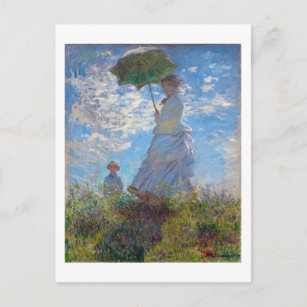 Woman with a Parasol, Monet Postcard