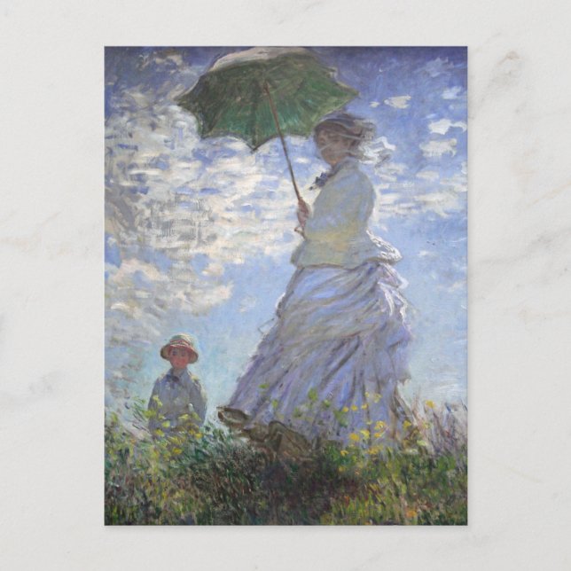 Woman with a Parasol Postcard (Front)