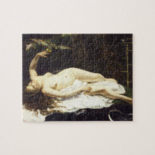 Woman with a Parrot by Gustave Courbet Jigsaw Puzzle