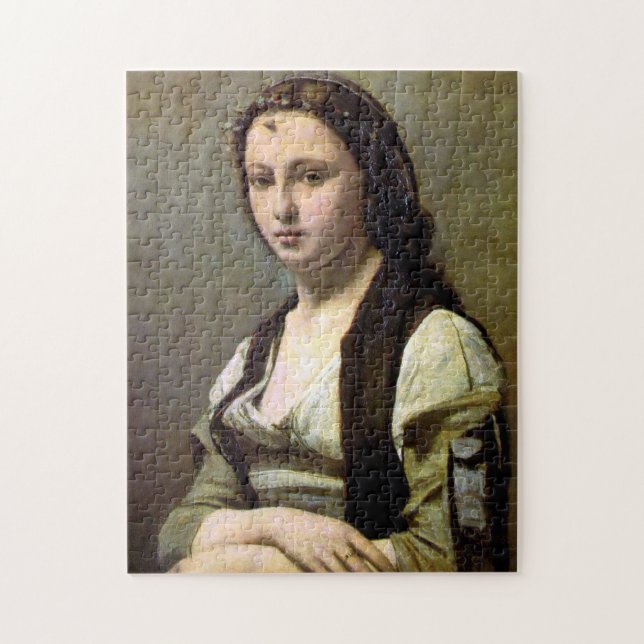 Woman with a Pearl, Camille Corot, 1868-1870 Jigsaw Puzzle (Vertical)