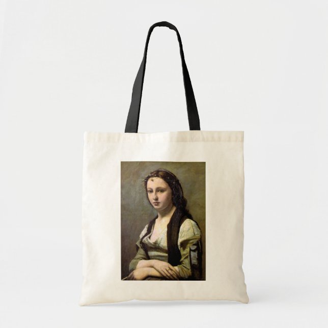 Woman with a Pearl, Camille Corot, 1868-1870 Tote Bag (Front)