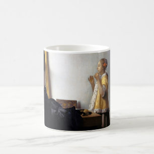 Woman with a Pearl Necklace, Johannes Vermeer Coffee Mug