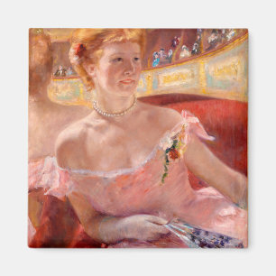 Woman with a Pearl Necklace   Mary Cassatt Magnet