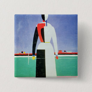 Woman with a Rake, c.1928-32 15 Cm Square Badge