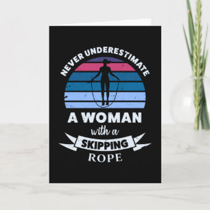 Woman with a Skipping Rope Mum Gift Wife Card
