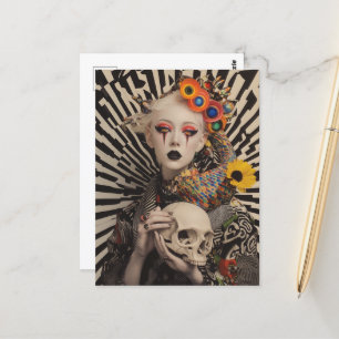 Woman With a Skull Postcard