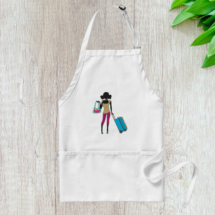 Woman With A Suitcase Standard Apron