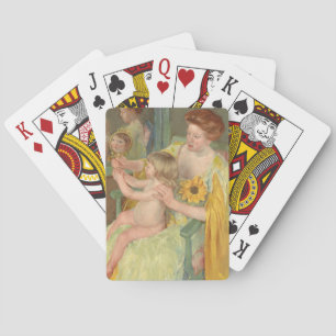 Woman with a Sunflower Mary Cassatt Playing Cards