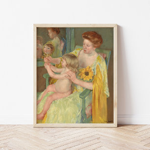 Woman with a Sunflower   Mary Cassatt Poster