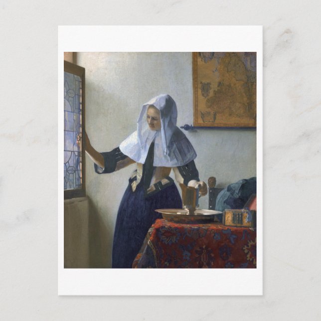 Woman with a Water Jug by Johannes Vermeer Postcard (Front)