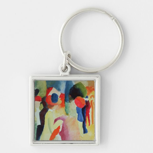 Woman with a Yellow Jacket, 1913 Key Ring (Front)