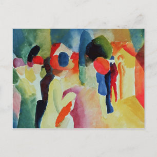 Woman with a Yellow Jacket, 1913 Postcard