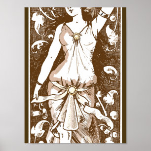 Woman with an urn poster
