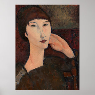 Woman with Bangs hair by Amedeo Modigliani Poster