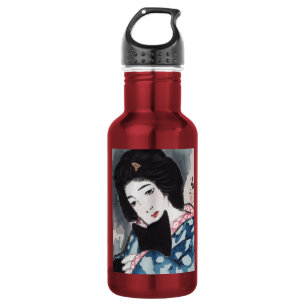 Woman with Black cat, Yumeji Takehisa 532 Ml Water Bottle