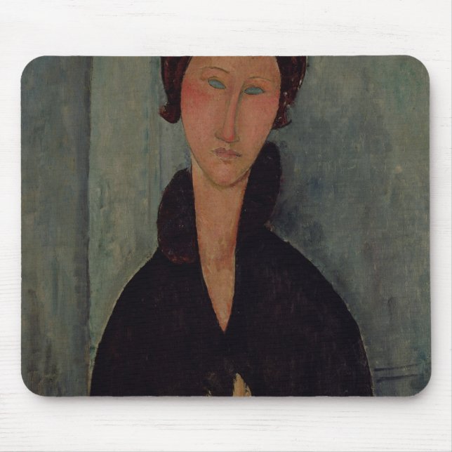 Woman with Blue Eyes, c.1918 Mouse Mat (Front)