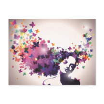 Woman with butterflies