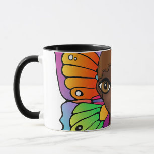 Woman with Butterfly Wings Bright and Colourful Mug