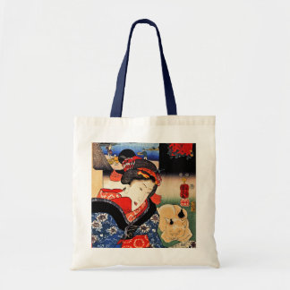 Woman with Cat - Japanese Art - Utagawa Kuniyoshi Tote Bag