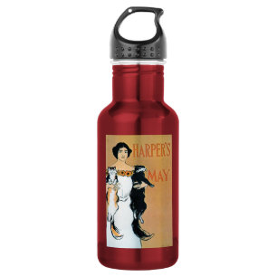 Woman with Cats, Edward Penfield 532 Ml Water Bottle