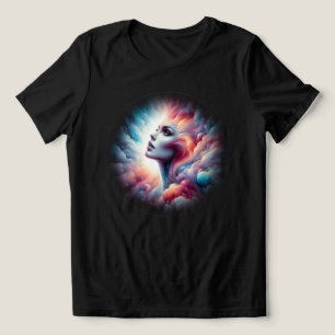 Woman with Cosmic Aura Hair Tri-Blend Shirt