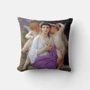 Woman with Cupid, Bouguereau Cushion