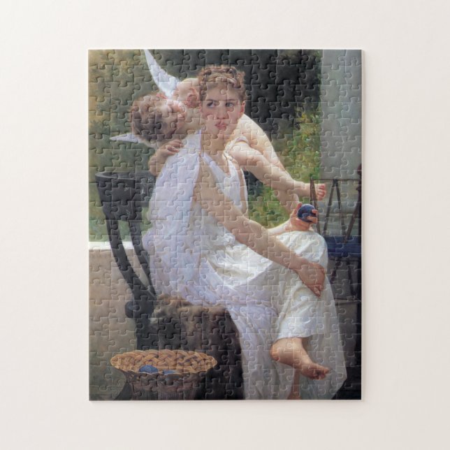 Woman with Cupid, Bouguereau Jigsaw Puzzle (Vertical)