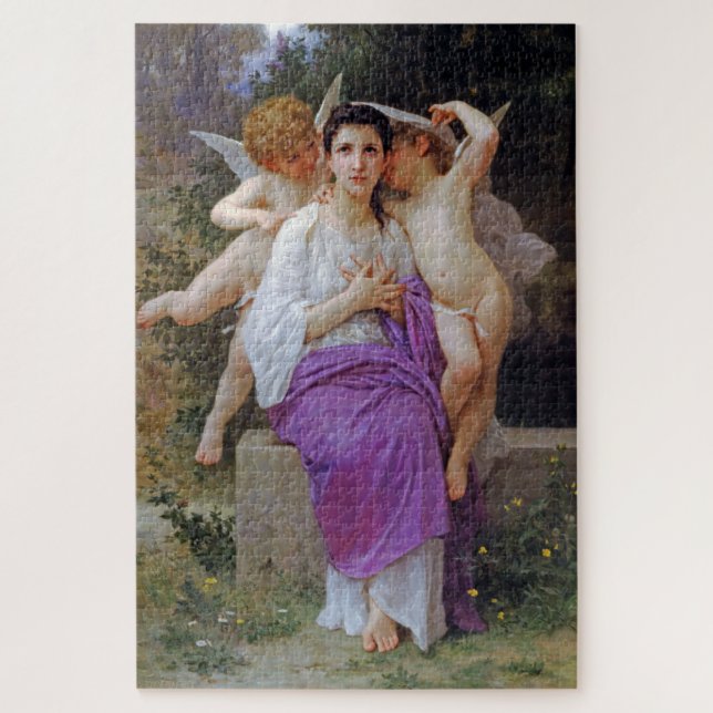 Woman with Cupid, Bouguereau Jigsaw Puzzle (Vertical)