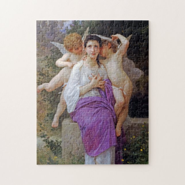 Woman with Cupid, Bouguereau Jigsaw Puzzle (Vertical)