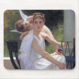Woman with Cupid, Bouguereau Mouse Mat