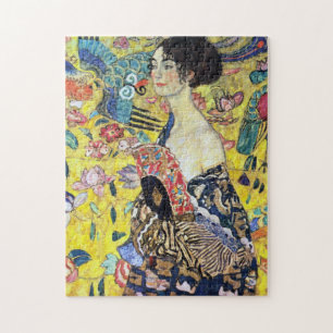 Woman with Fan by Gustav Klimt Jigsaw Puzzle