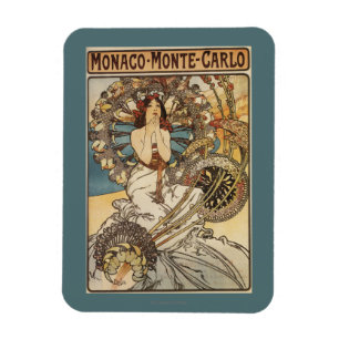 Woman with Feathers - PLM Railway Travel Poster Magnet