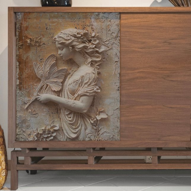 Woman with Fern Fronds Decoupage Tissue Paper (Creator Uploaded)