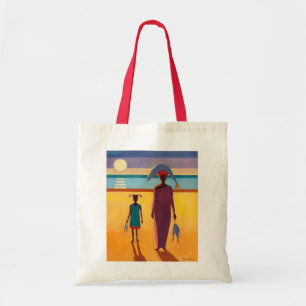 Woman with Fish Tote Bag