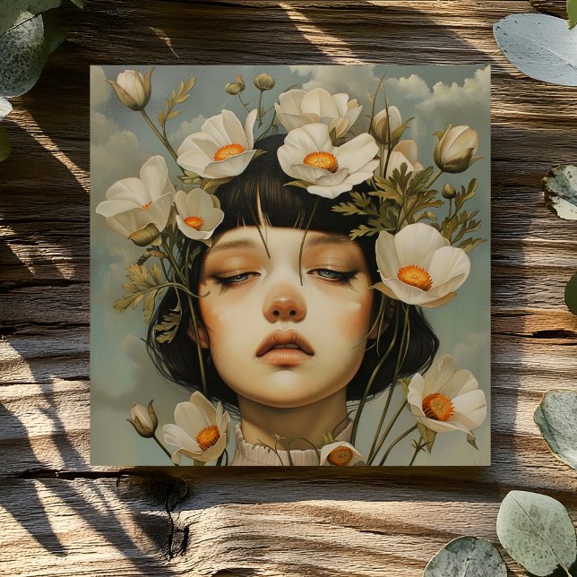 WOMAN WITH FLOWERS CARD (Creator Uploaded)