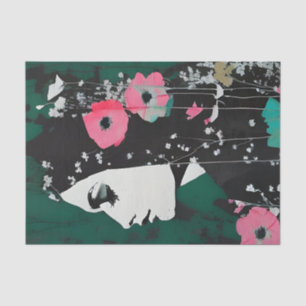 Woman With Flowers in Her Hair Decoupage Tissue Paper