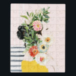 Woman with Flowers Jigsaw Puzzle<br><div class="desc">Grow Your Own Way I by Victoria Borges. | 138523GG</div>