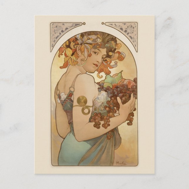 Woman with Fruit Postcard (Front)