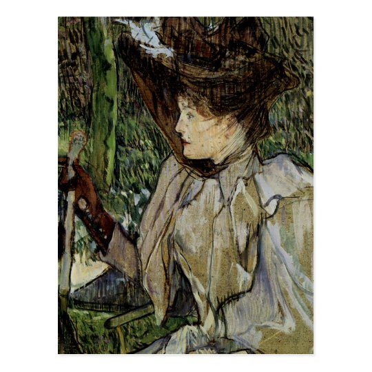 Woman with Gloves by Toulouse-Lautrec Postcard