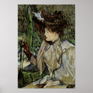 Woman with Gloves by Toulouse-Lautrec Poster