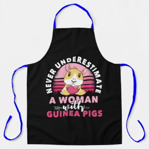 Woman with Guinea Pig Cavy Roddent Apron