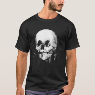 Woman with Halloween Skull Reflection In Mirror Cl T-Shirt