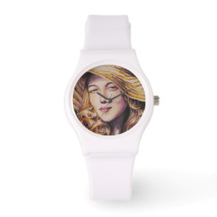 Woman with hat watch