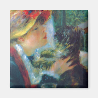 Woman with Her Dog Renoir Fine Art Magnet
