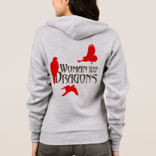 Woman with her Dragons Hoodie