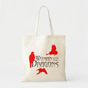Woman with her Dragons Tote Bag